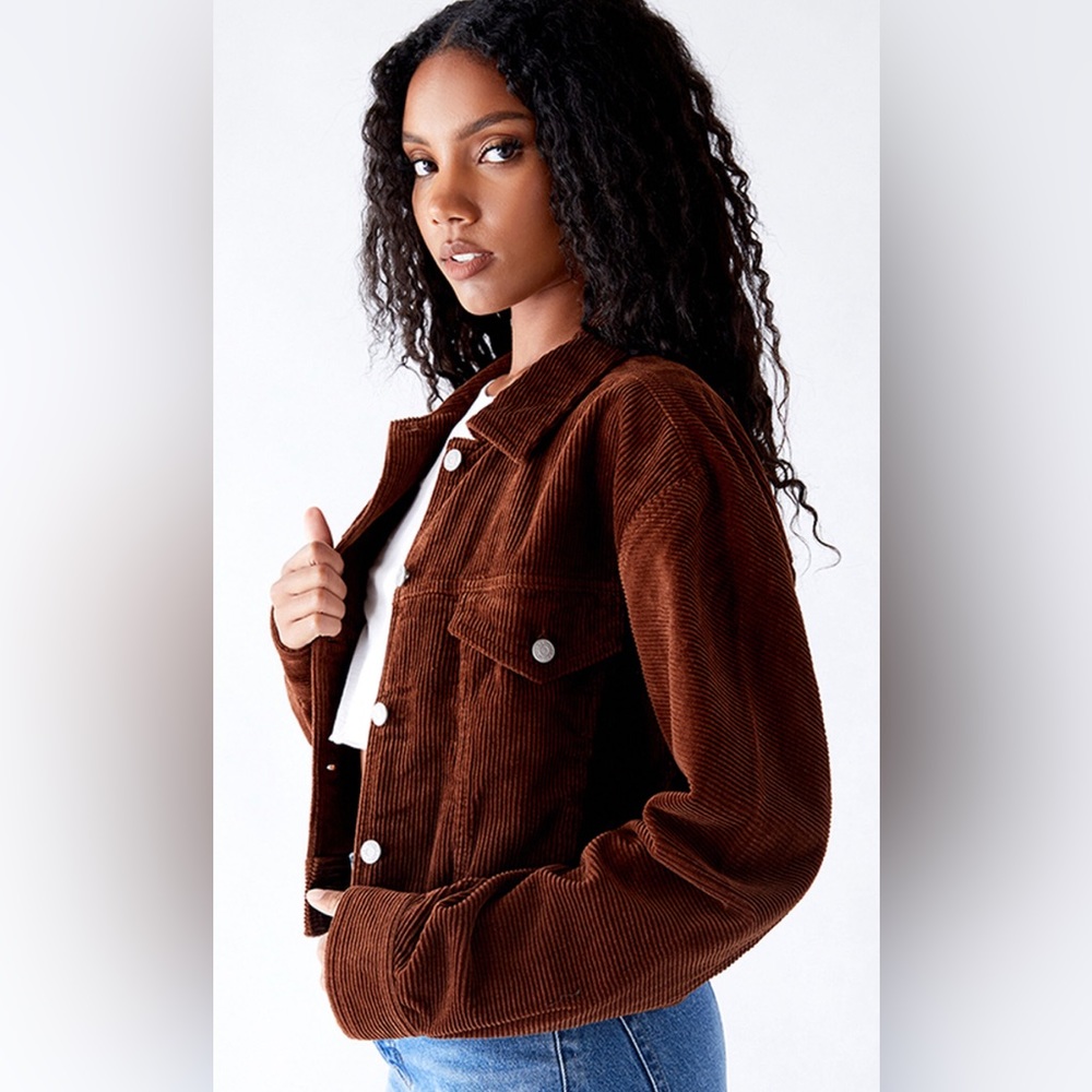 Brown B.P corduroy cropped jacket